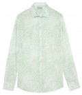 BLAISE - Aqua floral print cotton shirt