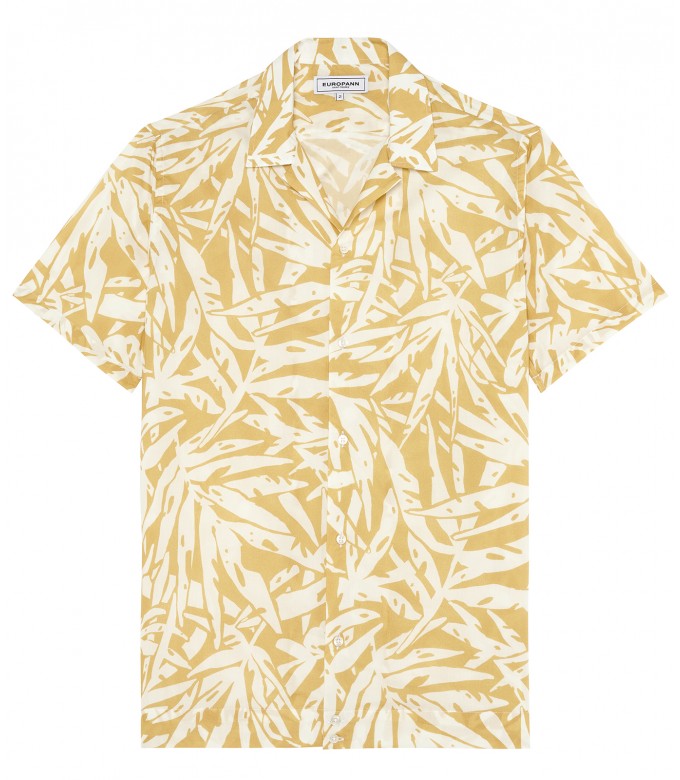 CARLOS - Chemise manches courtes imprimé en coton blond