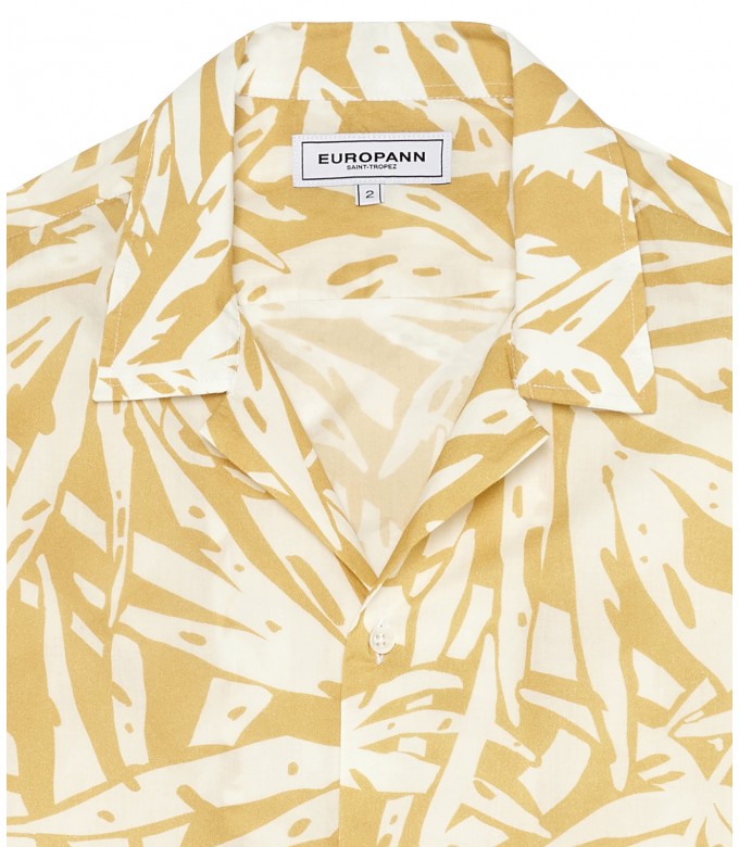 CARLOS - Chemise manches courtes imprimé en coton blond