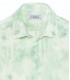 TERRY - Tye & diy aqua print linen shirt