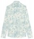 TERRY - Tye & diy sky blue print linen shirt