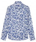 YOKO - Chemise en lin imprimé bambou coloris blanc