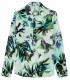 LENNY - Chemise lin imprimé floral aqua