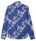 HIRIO - Indigo Japanese print linen shirt