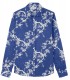 HIRIO - Chemise coton imprimé japonais indigo