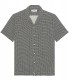 GABIN - black printed short-sleeved shirt