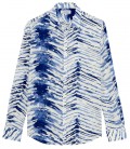 LUCIAN - Indigo tye&die printed cotton shirt