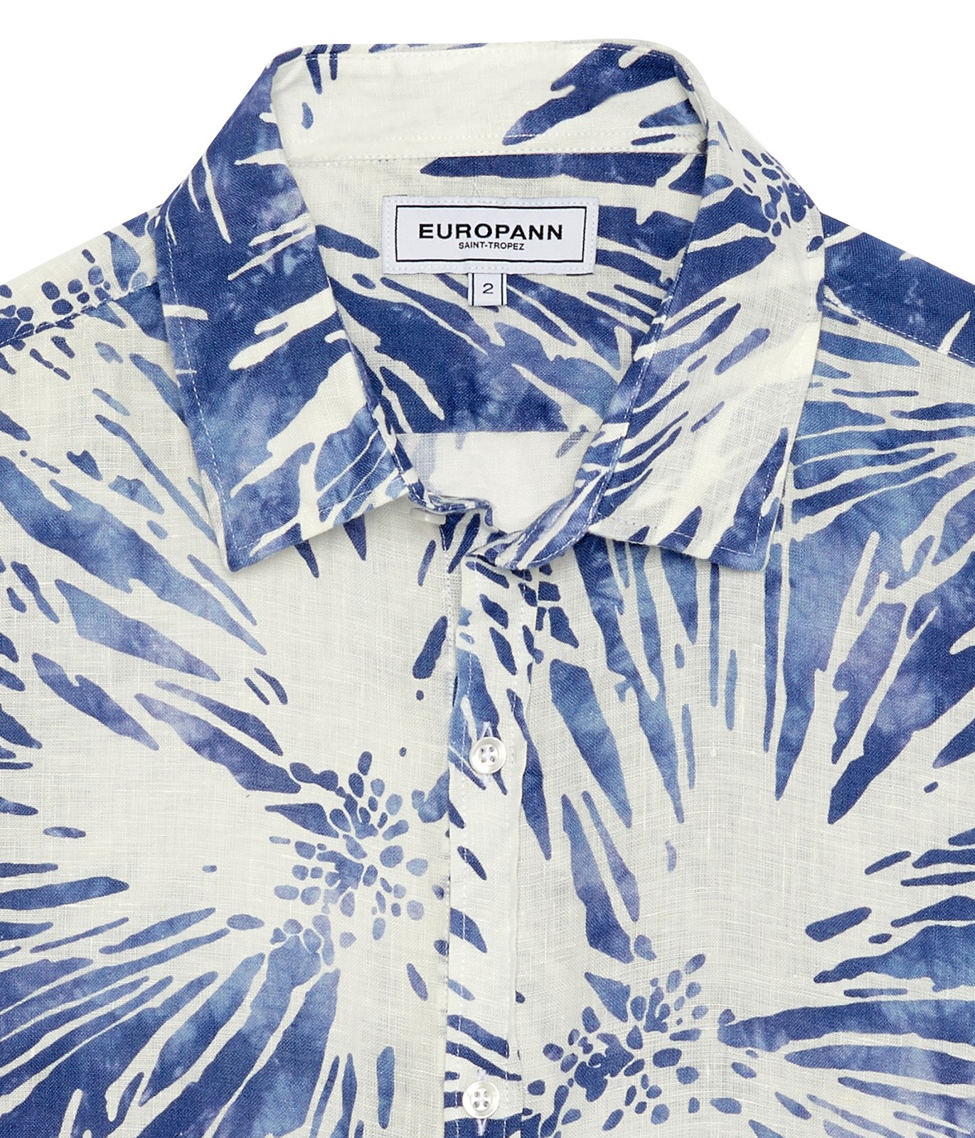 MYLAN - Indigo floral print linen shirt