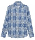 TIMY - Indigo printed linen shirt