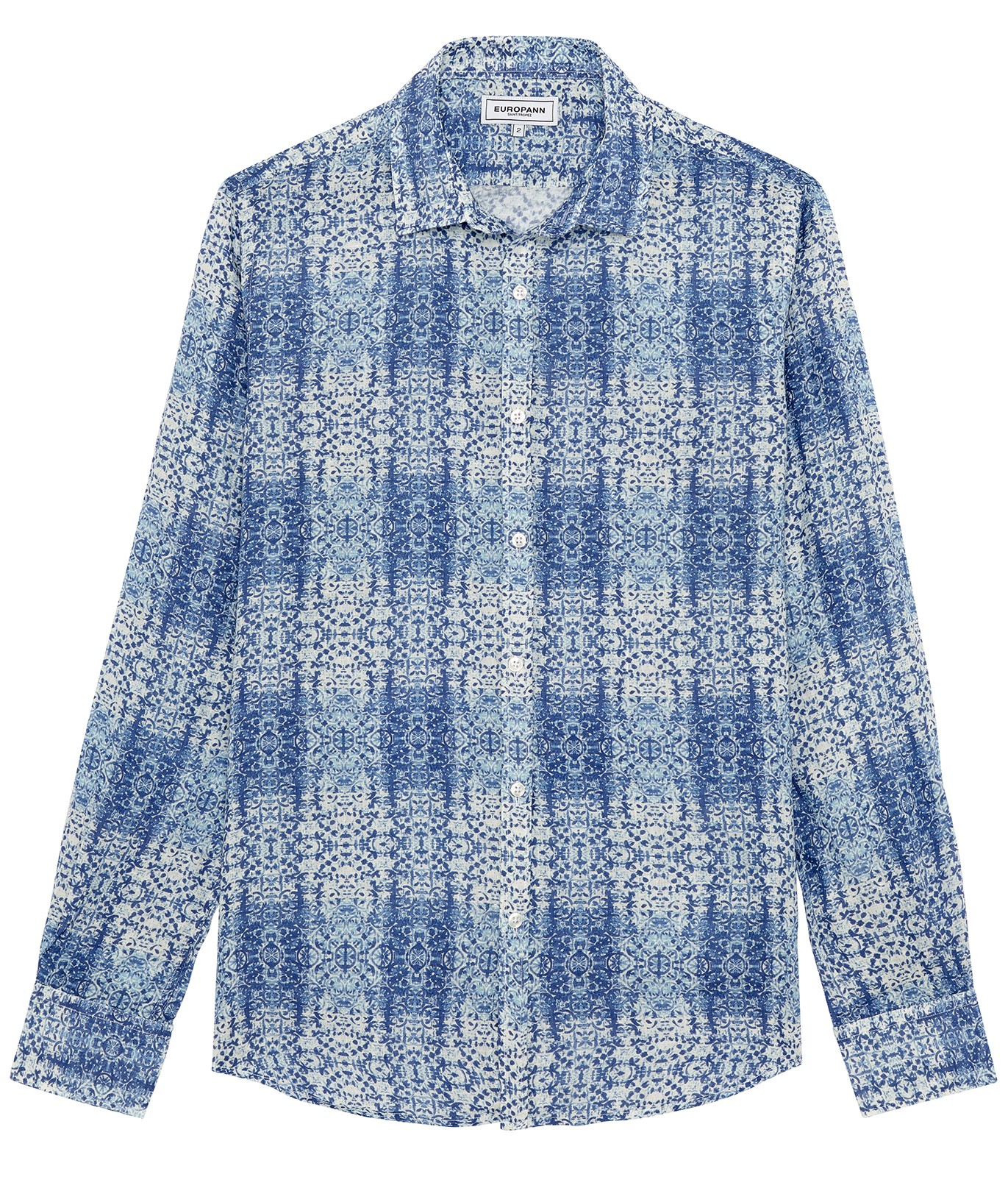 TIMY - Indigo printed linen shirt