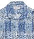 TIMY - Chemise en lin imprimé coloris indigo