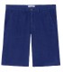 COLORADO - Indigo relaxed linen Bermuda shorts