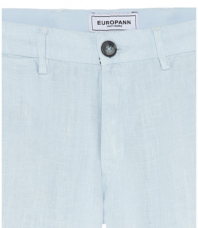DYLAN - Pantalon en lin decontracté bleu ciel