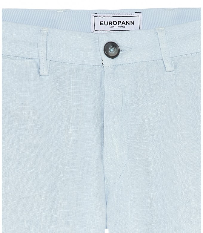 DYLAN - Sky blue casual linen pants