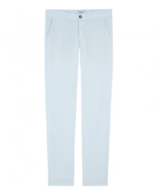 DYLAN - Sky blue casual linen pants