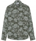 HONORE - Bronze floral print linen shirt