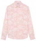 HONORE - Pale floral print linen shirt