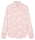 HONORE - Pale floral print linen shirt