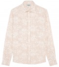 HONORE - Camisa de lino estampada con motivos florales de conchas de arena