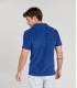 MITCH - Towelling indigo blue polo shirt