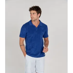 MITCH - Polo éponge indigo