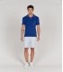 MITCH - Towelling indigo blue polo shirt