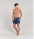 SEVILLE - Navy printed swim shorts