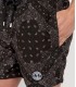 ANDREAS - Short de bain imprimé bandana noir