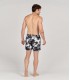 MIAMI - Black printed swim shorts with palm trees motif