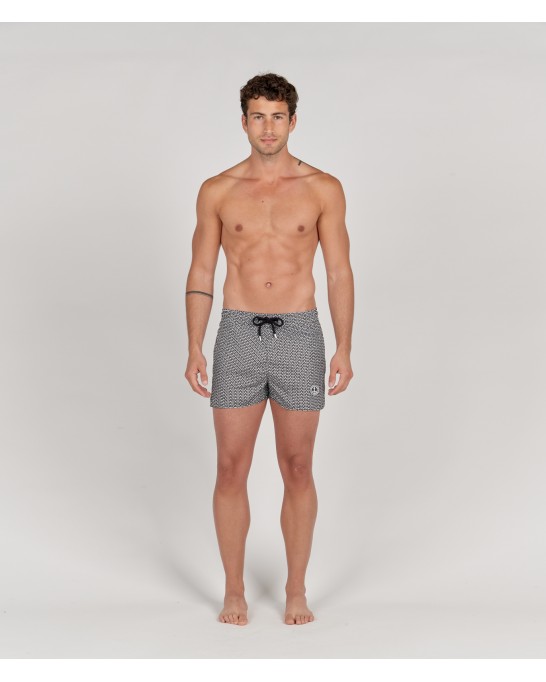 EOL - Black original print swim shorts