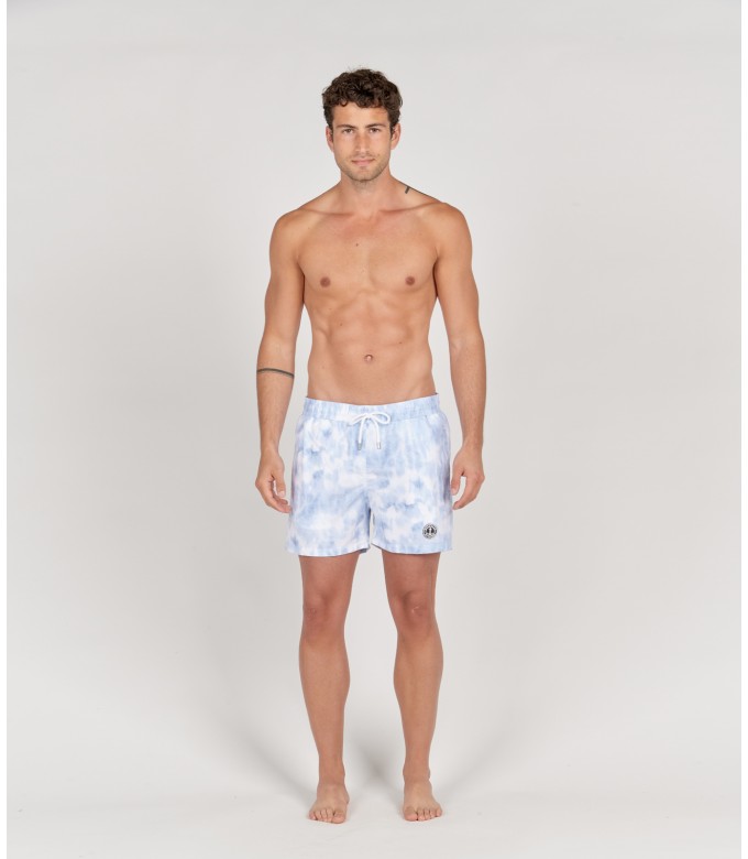 ANGE - Short de bain imprimé bandana indigo