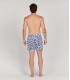 NIPON - Short de bain blanc imprimé fleurs tropicales