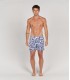 NIPON - White tropical flower print swim shorts