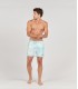 ESTEBAN - Original aqua print swim shorts