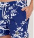 NIKO - Short de bain imprimé fleurie indigo