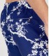 NIKO - Short de bain imprimé fleurie indigo